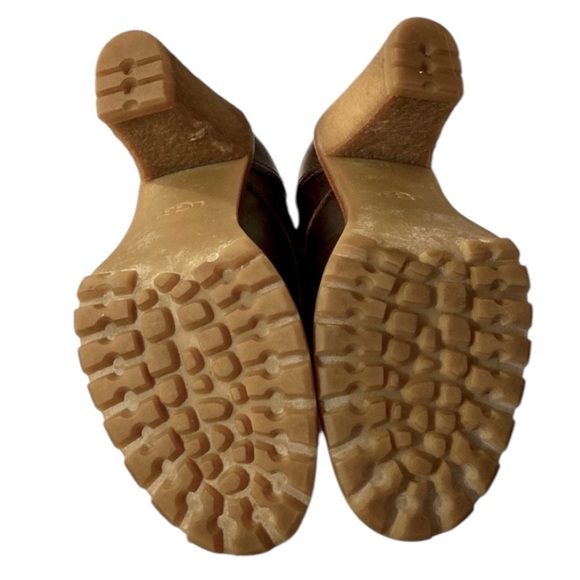 UGG Fabrice Sheepskin Lace Up Zip Chunky Heel in Brown/Olive Size 10 - Flaw - Picture 11 of 11